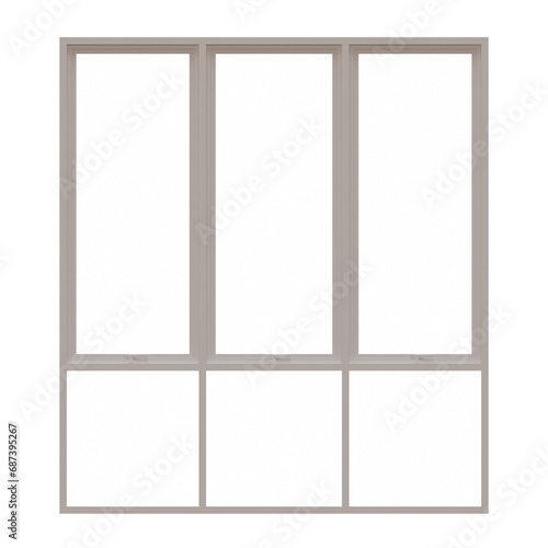 Window 3d Render Design Element