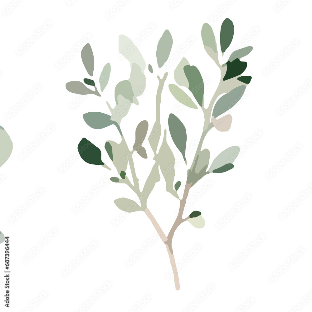 Watercolor Eucalyptus clipart, Eucalyptus leaves, Eucalyptus branches, Wedding greenery clip art, Floral, forest,PNG.