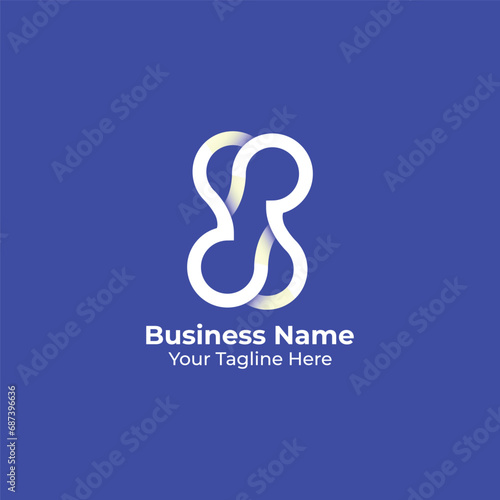 initial letter logo b, bb logo, company, business, tech, technology logo design