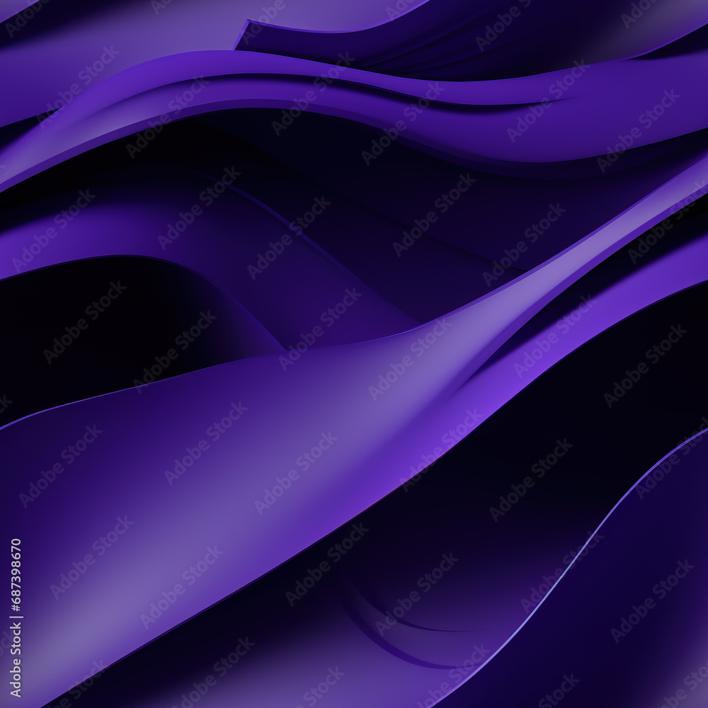 Obraz premium Purple wavy ambient background repeat pattern minimal fluid abstract blend gradient, soft wave empty space modern digital wallpaper