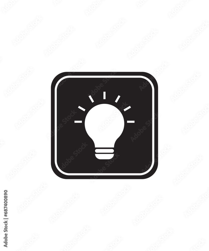 light bulb button icon, vector best flat icon. light bulb button icon, vector best flat icon.