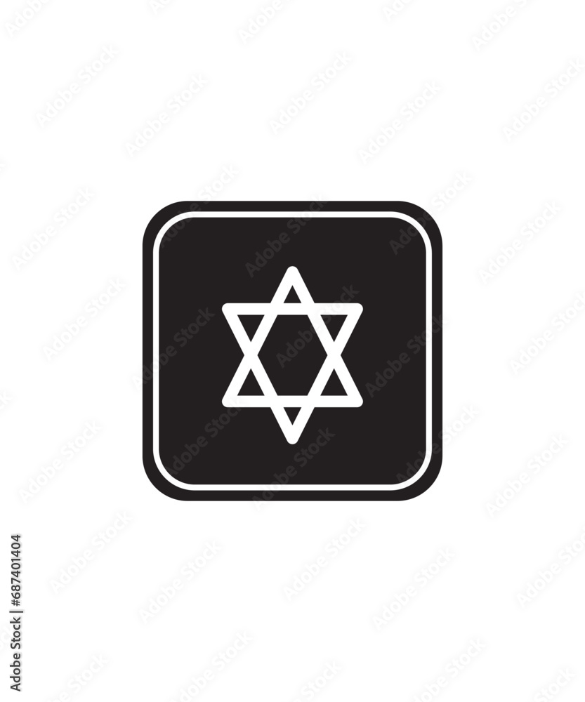 david star button icon, vector best flat icon. david star button icon, vector best flat icon.