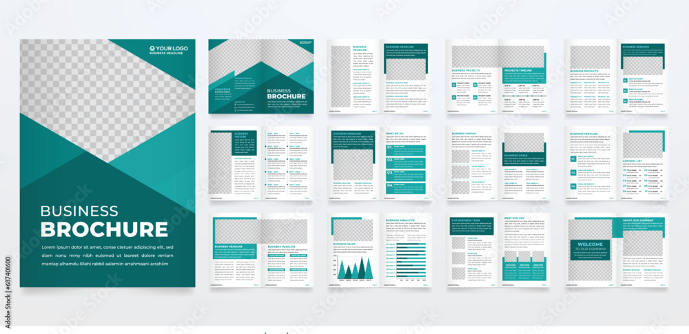 minimalist brochure template with modern concept and minimalist layout use for business profile and product catalog