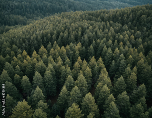 pine forest in the mountains © pecherskiydotkz