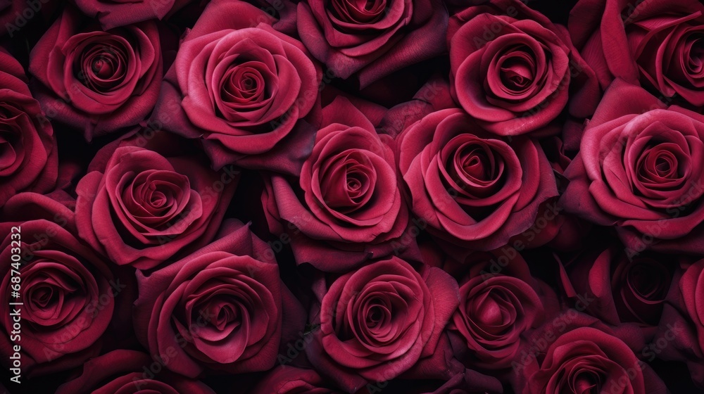 Background of red roses. A luxurious gift for Valentine's Day and Women's Day. The texture of rose petals. Background of red roses. A luxurious gift for Valentine's Day and Women's Day. The texture of rose petals.