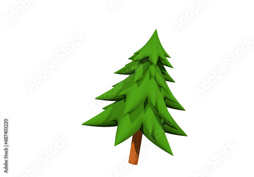 christmas tree isolated on white