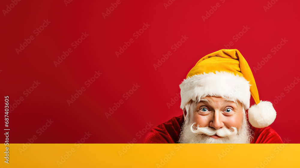 Naklejka premium chrismas santa background