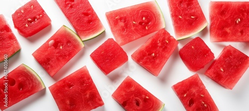 Watermelon background. Generative AI technology.