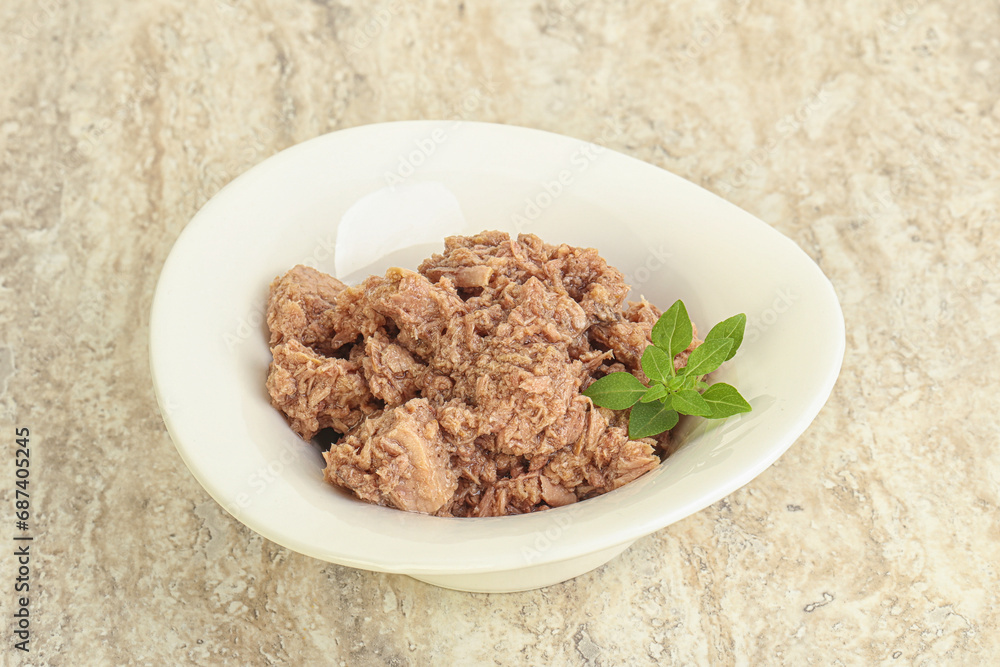 Canned tuna fish for salad