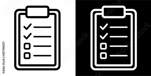 List, checklist icon. Common Material Design. Business icon. Black icon. Black logo. Line icon. photo