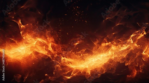 Fire embers background. Generative AI
