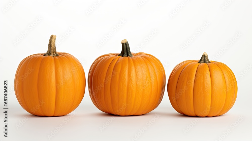 Halloween pumpkins isolated. Generative AI Halloween pumpkins isolated. Generative AI