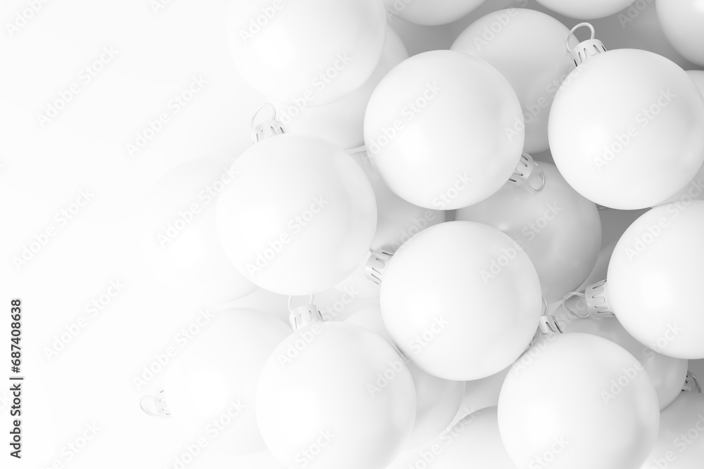 Christmas Ball White Blank Matte 3D Rendering Mockup Christmas Ball White Blank Matte 3D Rendering Mockup