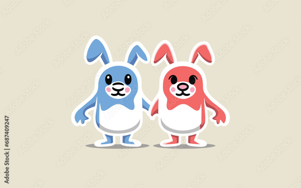 Obraz premium Illustration of friends