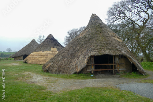 Obraz na płótnie Medieval village, Wales, United Kingdom w salonie