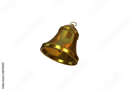 golden christmas bell