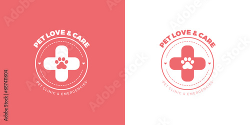Pet Care and Love Clinic Artwork Logo