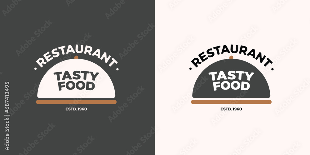 Cooking Logo and Label for Design Menu Restaurant or Cafe Vector Illustration