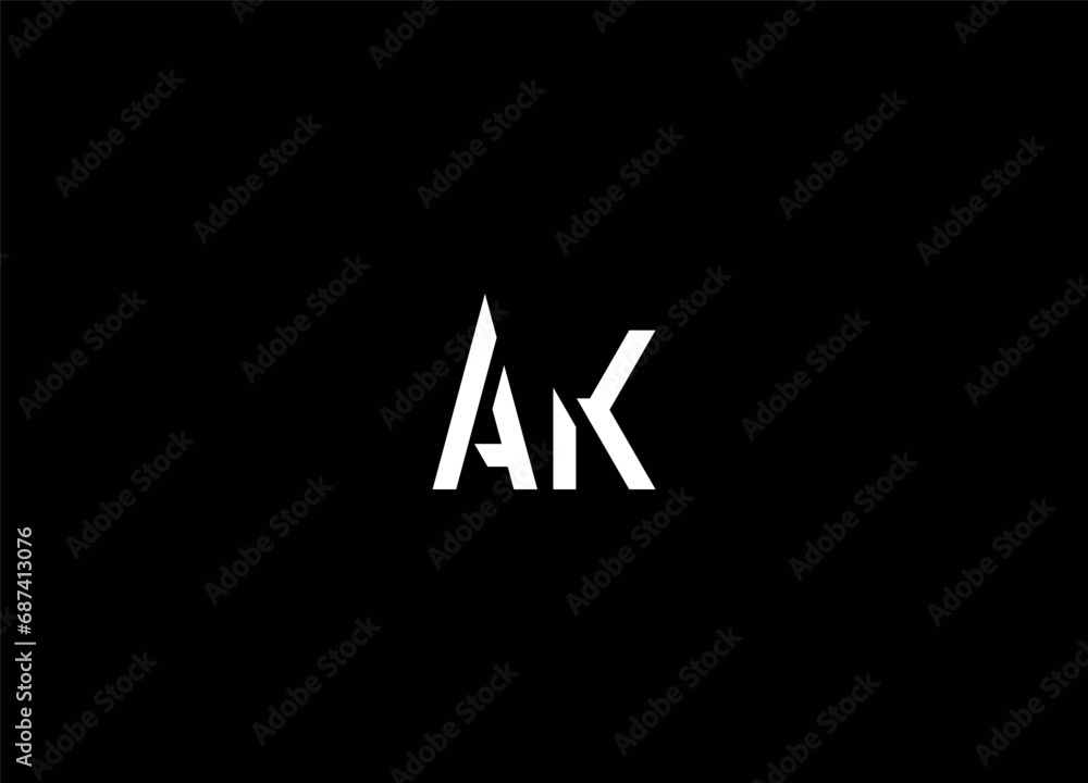 AK letter logo design and creative logo AK letter logo design and creative logo