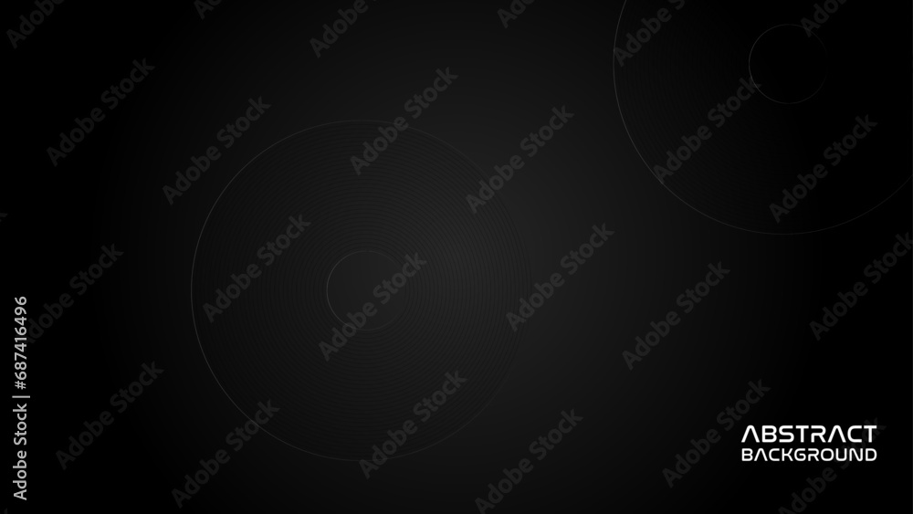 Abstract grey and red circle line vector on dark background. Modern