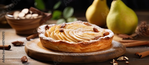 French pastry made with fresh pears - La Tarte Bourdaloue