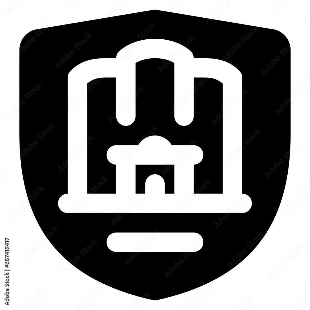 apartment protection vector icon. real estate icon solid style. perfect use for logo, presentation, website, and more. simple modern icon design glyph style