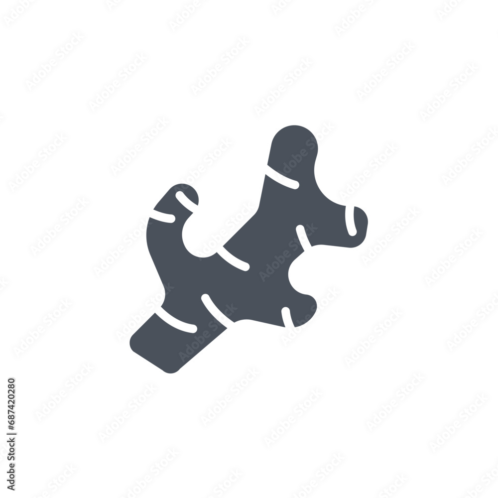 Vector sign of the ginger symbol isolated on a white background. icon color editable. Vector sign of the ginger symbol isolated on a white background. icon color editable.