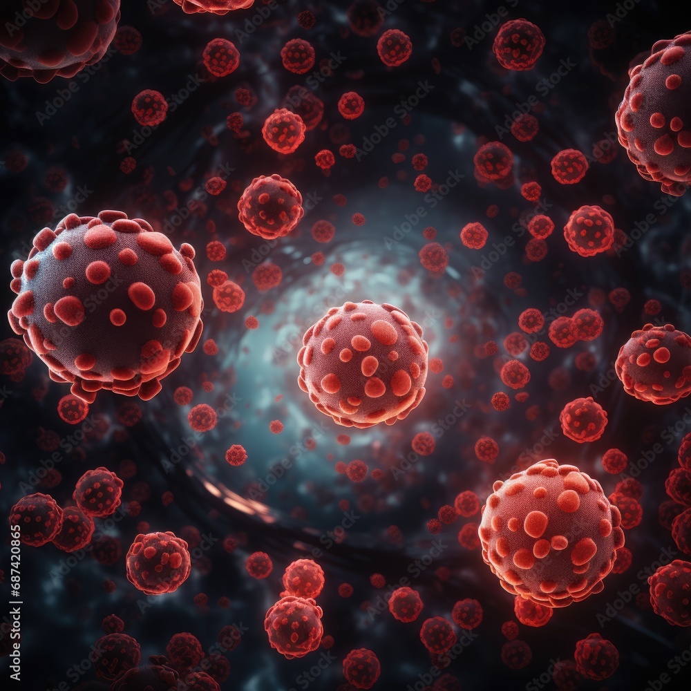 3D rendered Infographic depicting red cells such as blood cells. 3D rendered Infographic depicting red cells such as blood cells.