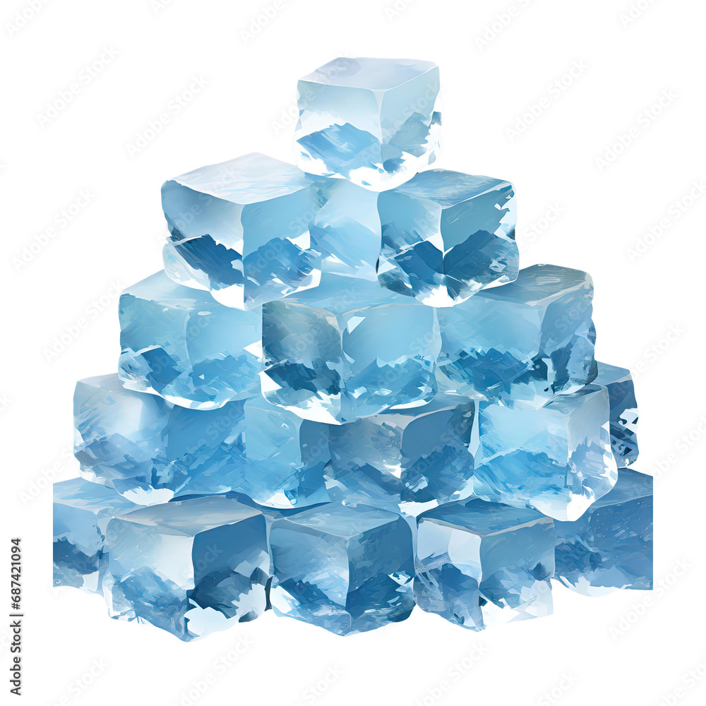 pile of ice isolated on transparent background pile of ice isolated on transparent background