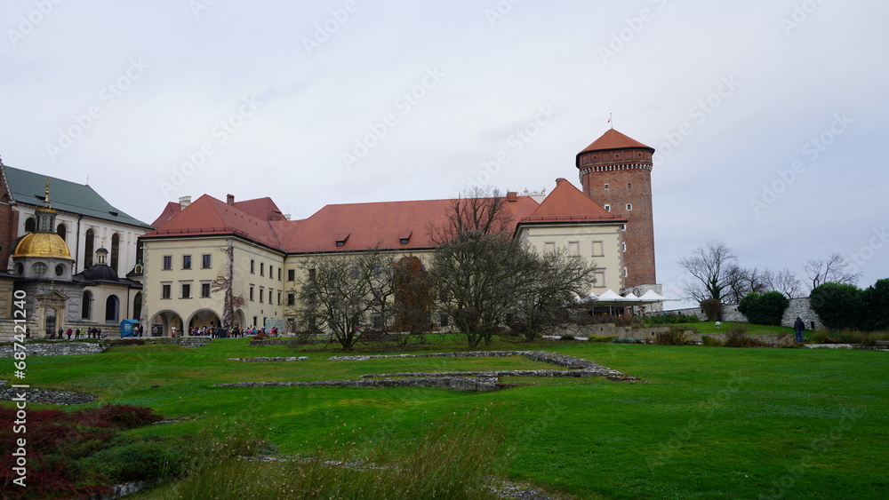 Fototapeta premium Historic Buildings of Krakow Poland 