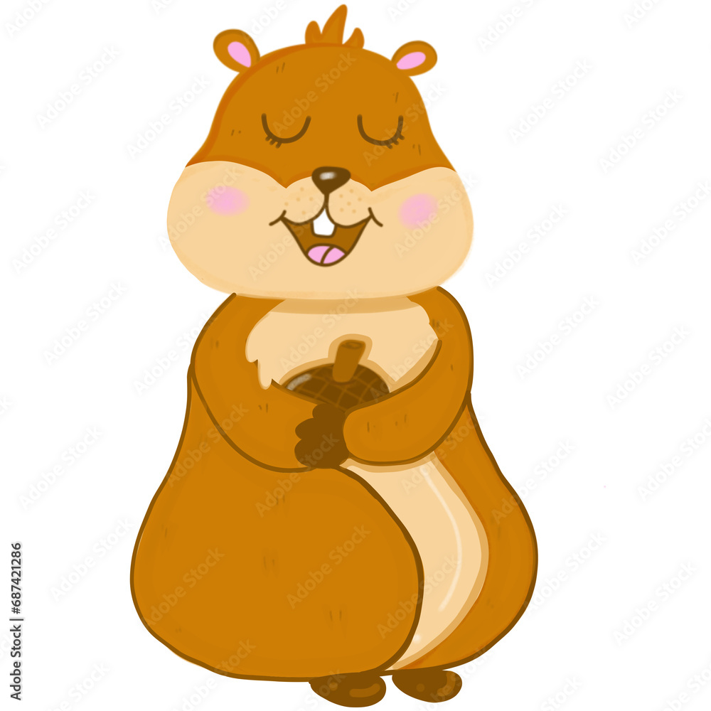 Naklejka premium Groundhog