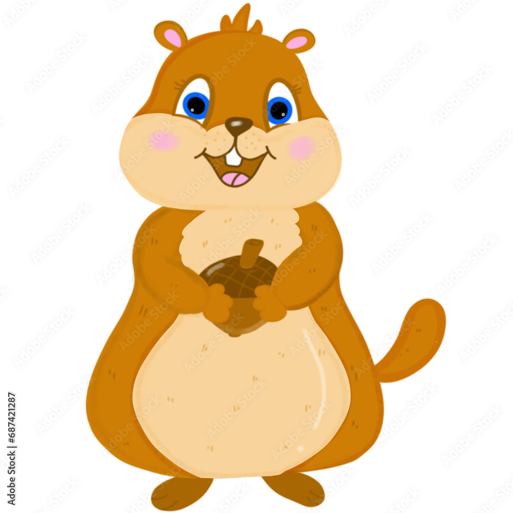 Naklejka premium Groundhog