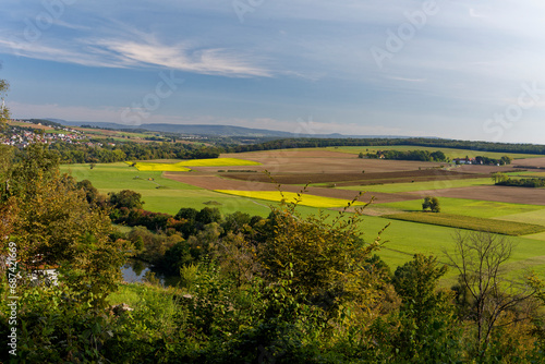 Wallpaper Mural  Blick über die Weinberge an der Mainleite zwischen Schweinfurt und Mainberg in die Mainebene, Landkreis Schweinfurt, Unterfranken, Franken, Bayern, Deutschland Torontodigital.ca