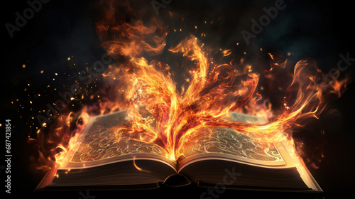 Book of magic fire