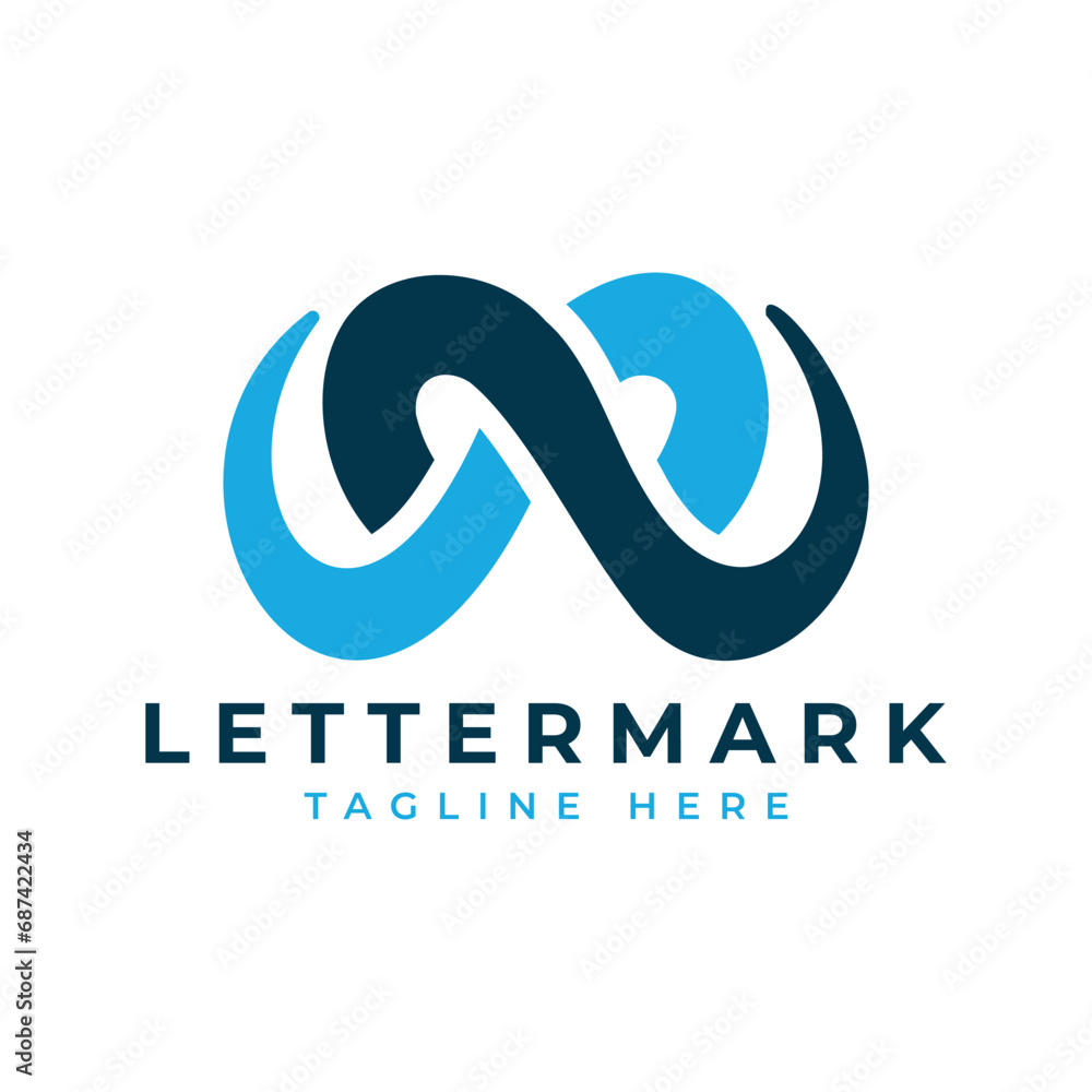 Fototapeta premium Letter mark monogram logo design modern and minimal concept