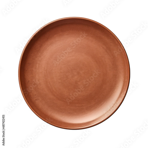 brown wooden plate top view isolated on transparent background,transparency 