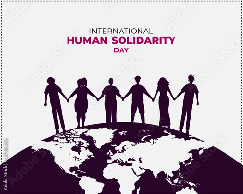 International Human Solidarity Day. December 20. Holiday concept. template for background banner, poster and card. vector illustration.