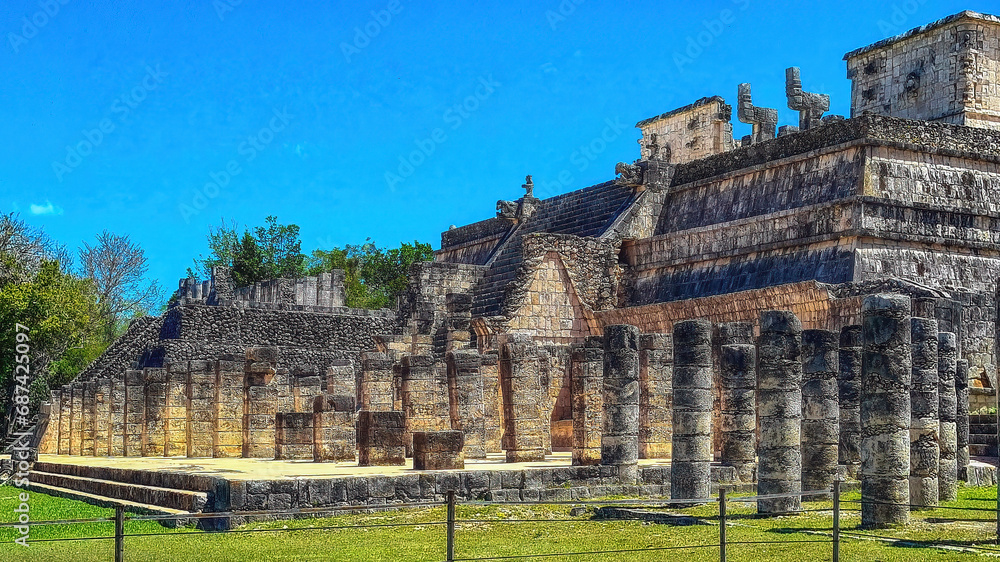 Temple of a Thousand Warriors, chichen itza, mexico