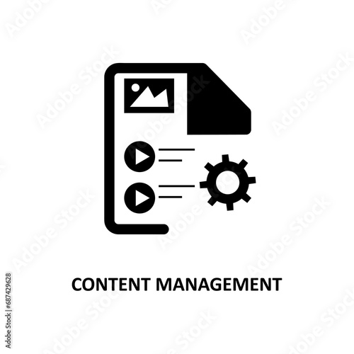 Content Management creative icon. Content Management web development flat trendy style illustration on white background..eps
