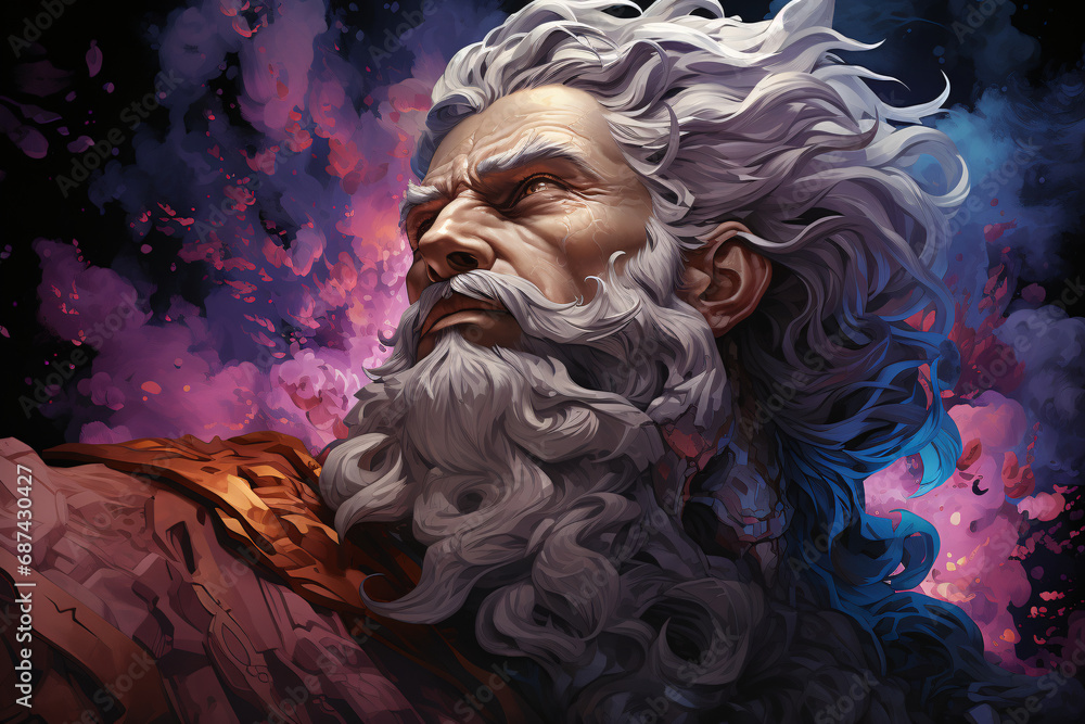 Zeus the Thunderer. God of the sky, thunder, lightning, in charge of ...