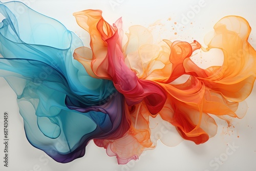 watercolor blobs and splashes abstract design. AI Generated