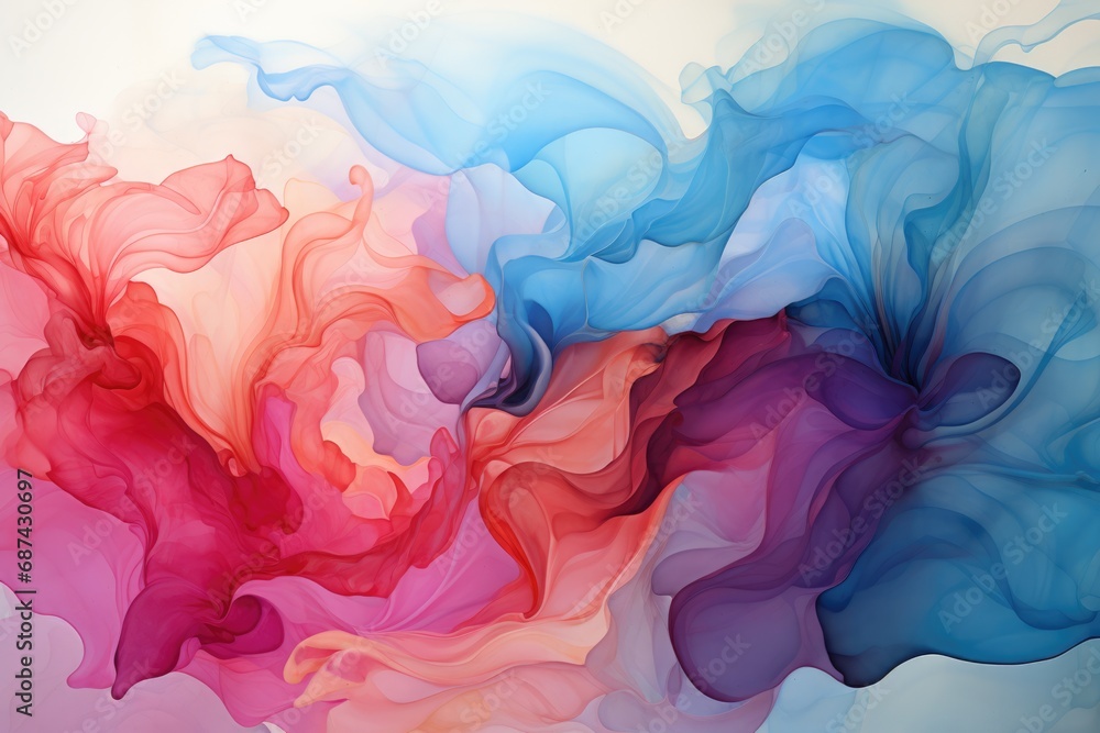 watercolor blobs and splashes abstract design. AI Generated