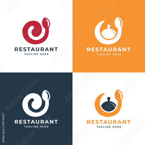 Restaurant logo design modern and creative concept