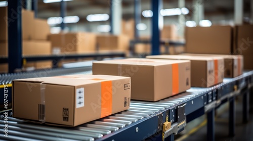 Box on processing on warehouse © Dara