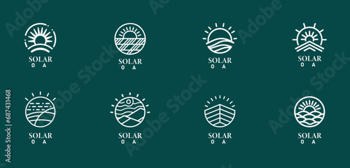 Strahlende Identität: 8 minimalistische moderne Brand Logo Designs für Solarfirmen/Sonnenenergie-Unternehmen