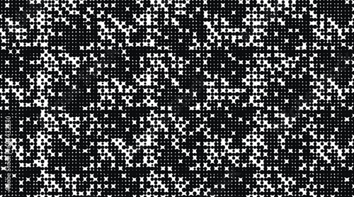 Black and white spiral pixels pattern 