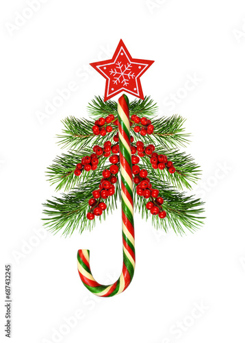 Christmas tree with caramel...