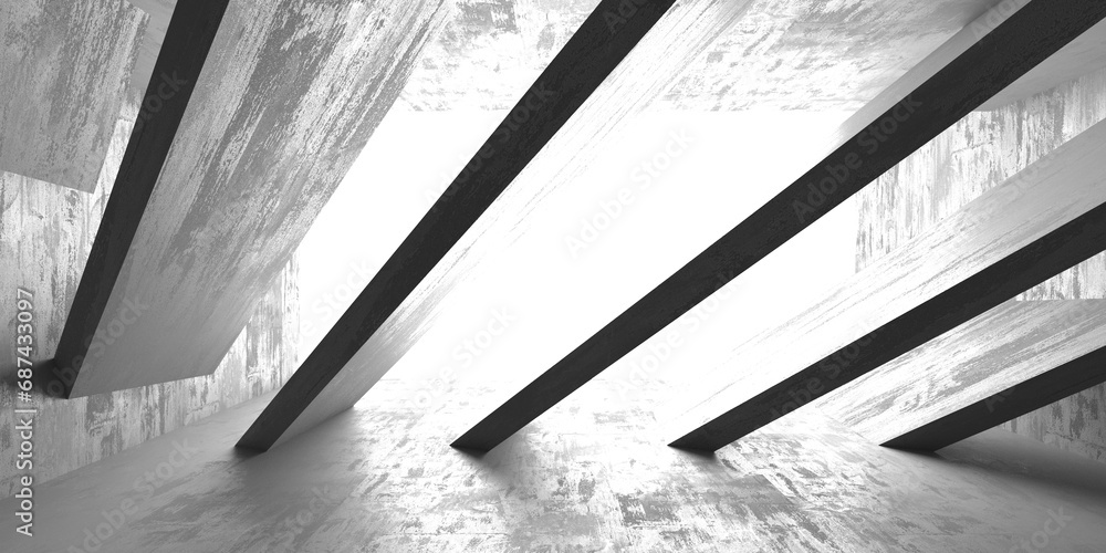 Abstract empty modern interior. Concrete walls Abstract empty modern interior. Concrete walls