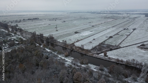 Drohnensicht auf Blockland in Bremen