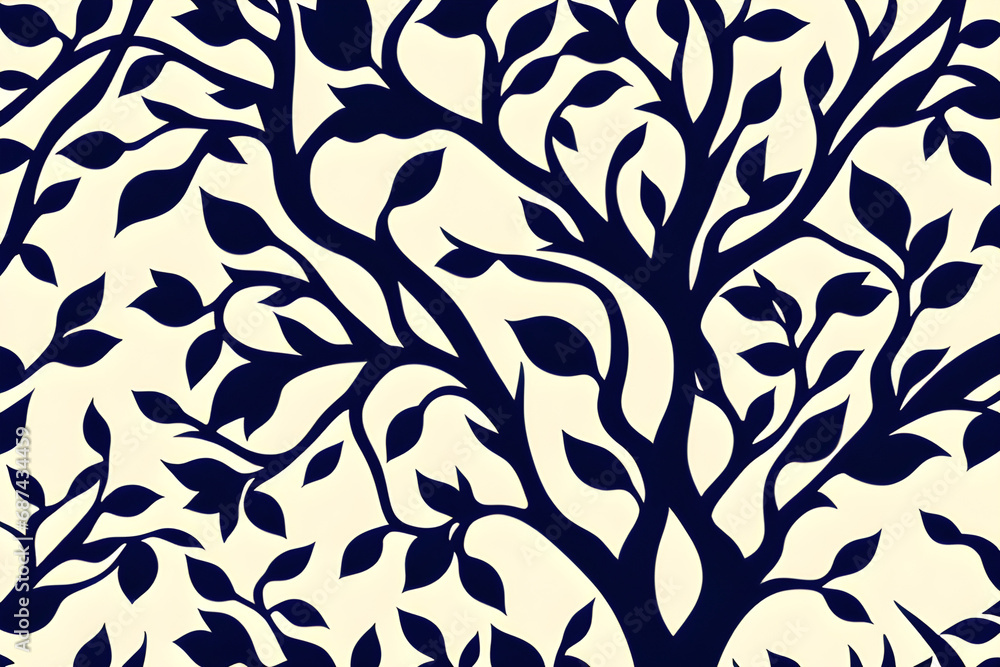 seamless floral pattern. Generative Ai seamless floral pattern. Generative Ai